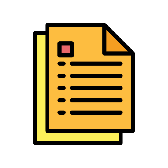 Yellow Documents Icon